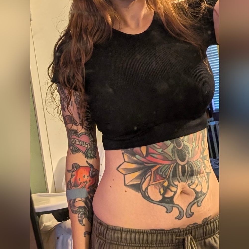 Garage Black Ribbed Crop Top